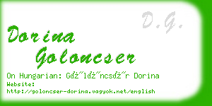 dorina goloncser business card